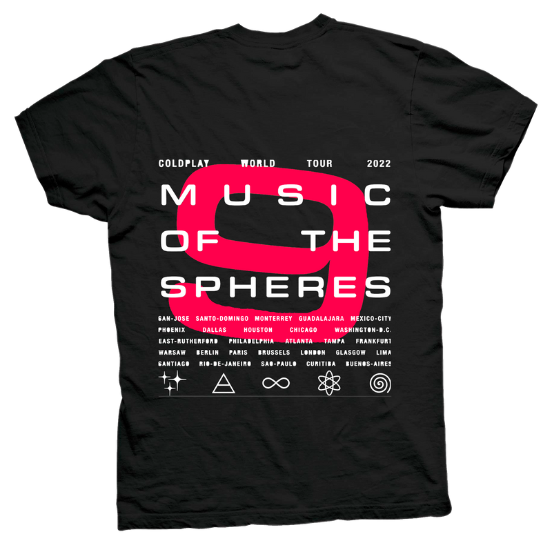 Playera Coldplay Music Of The Spheres Black